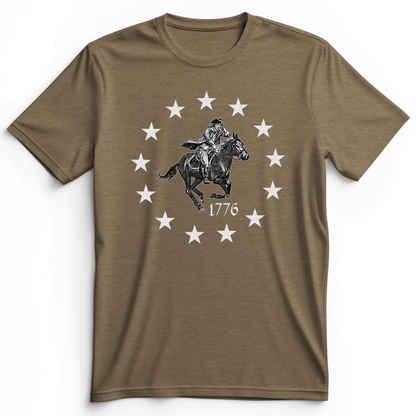 1776 Premium Tee Heather Olive / S