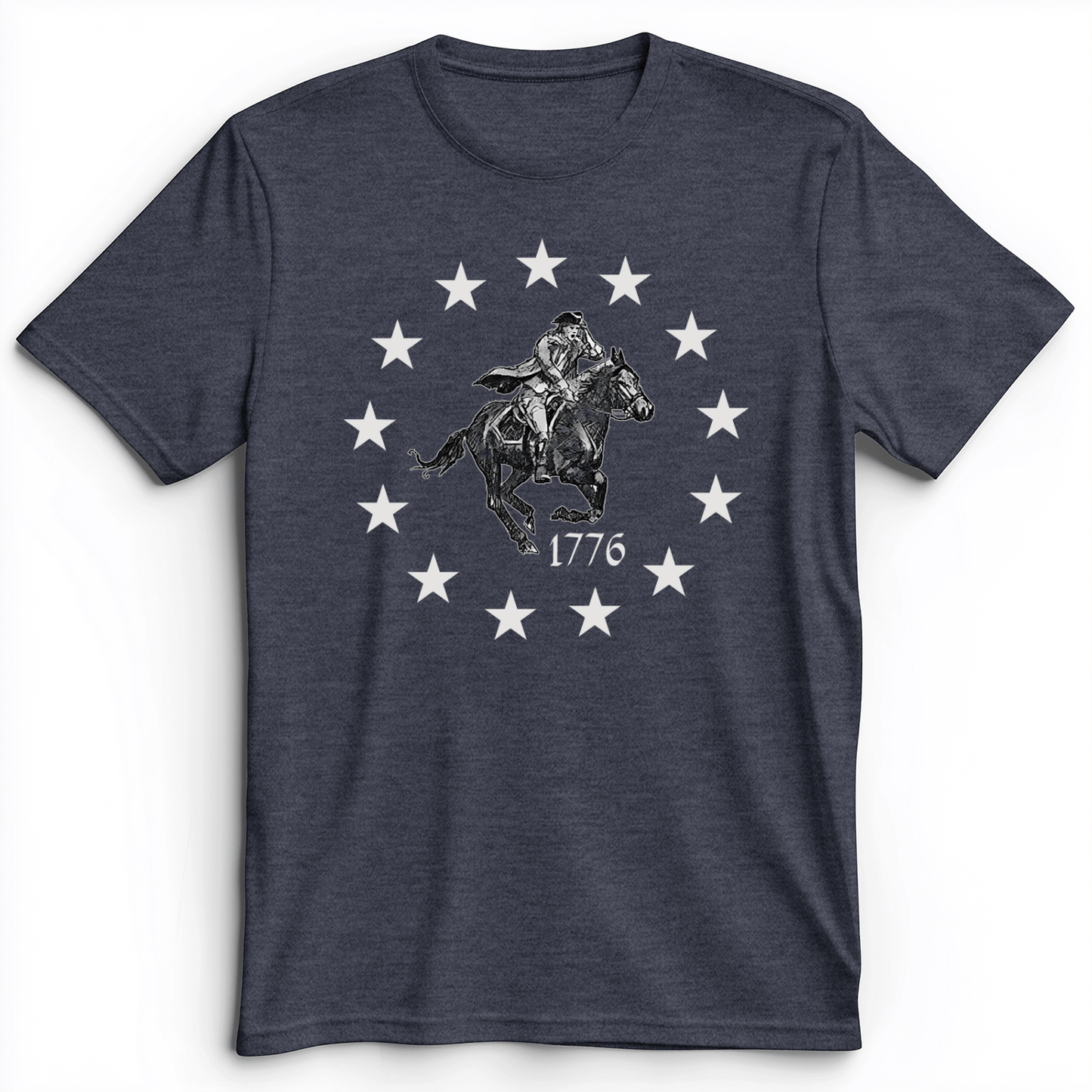 1776 Premium Tee Heather Navy / S