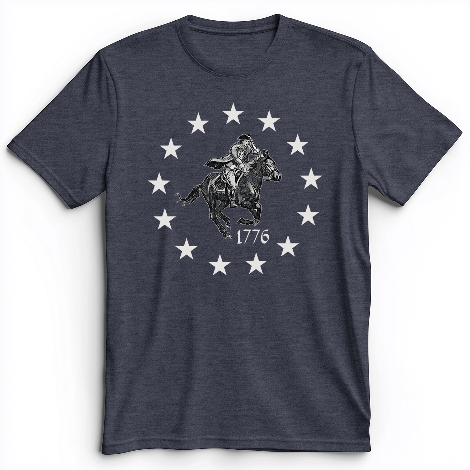 1776 Premium Tee Heather Navy / S
