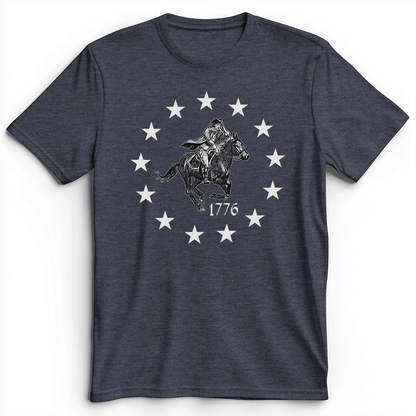 1776 Premium Tee Heather Navy / S