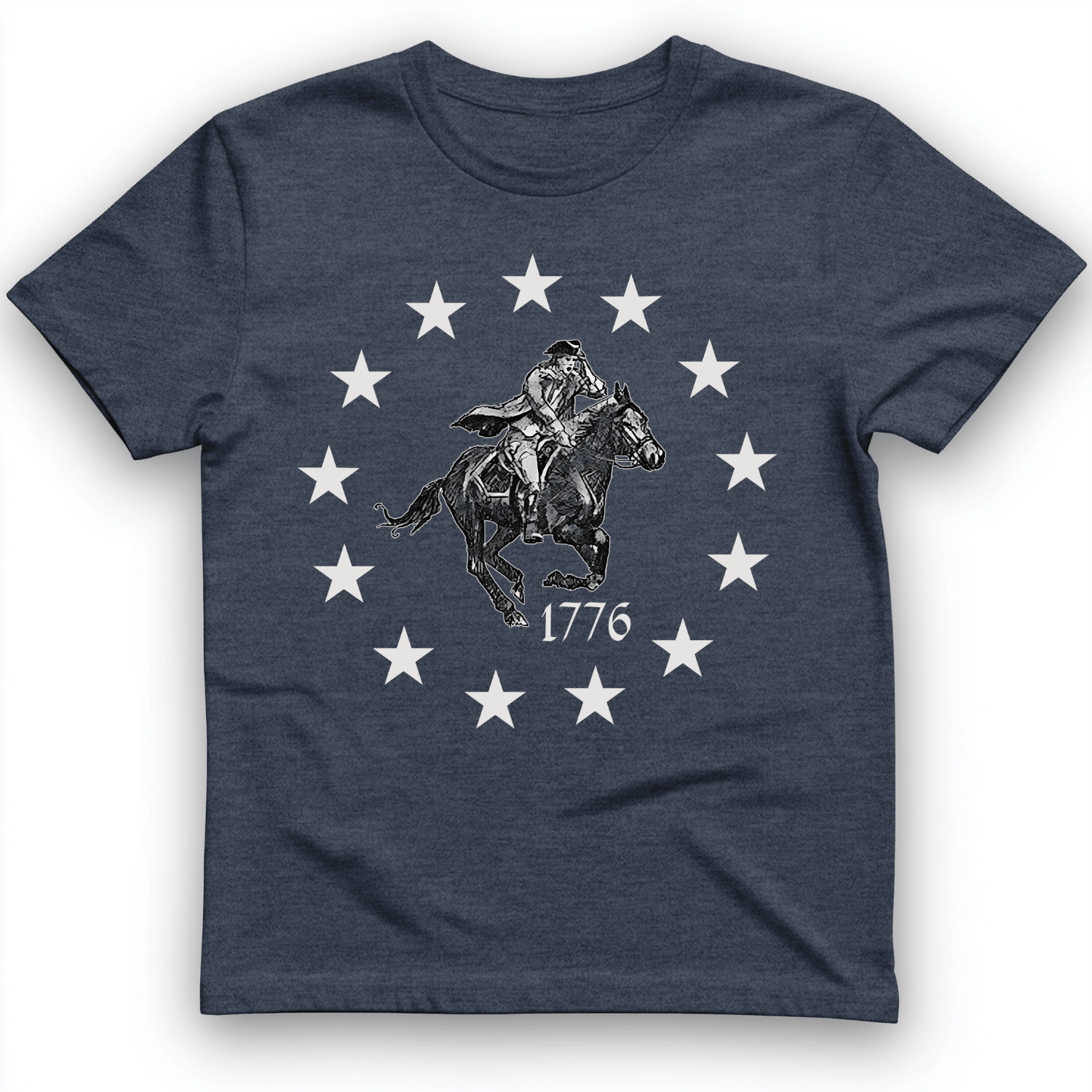 1776 T-Shirt Heather Navy / S
