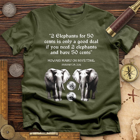 2 Elephants for 50 Cents T-Shirt