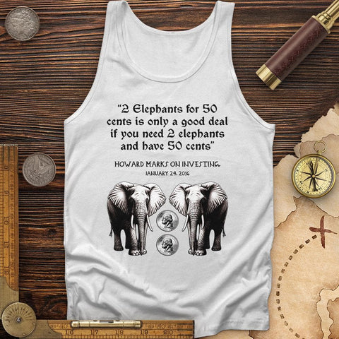 2 Elephants for 50 Cents Tank White / XS