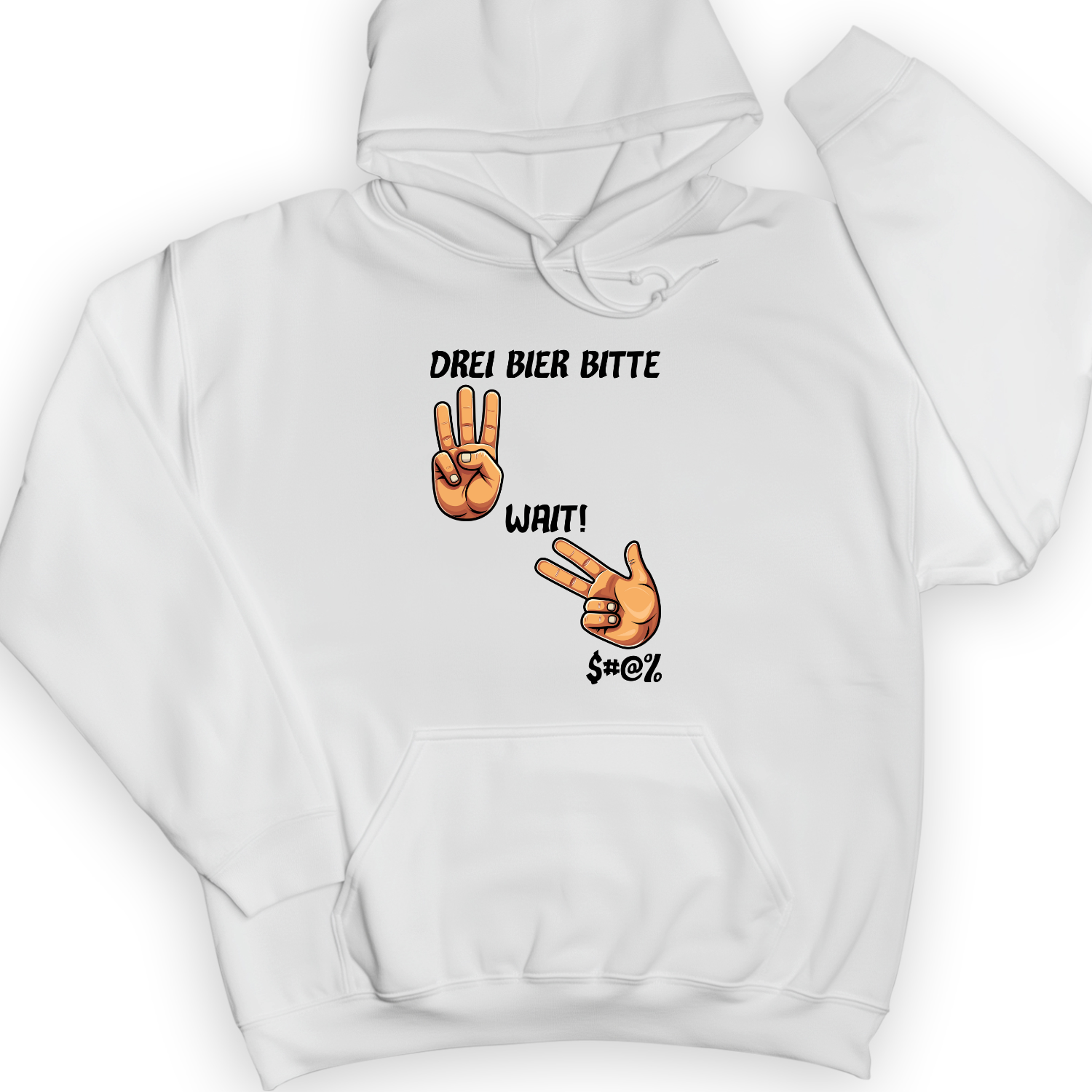 3 Beers Hoodie White / S