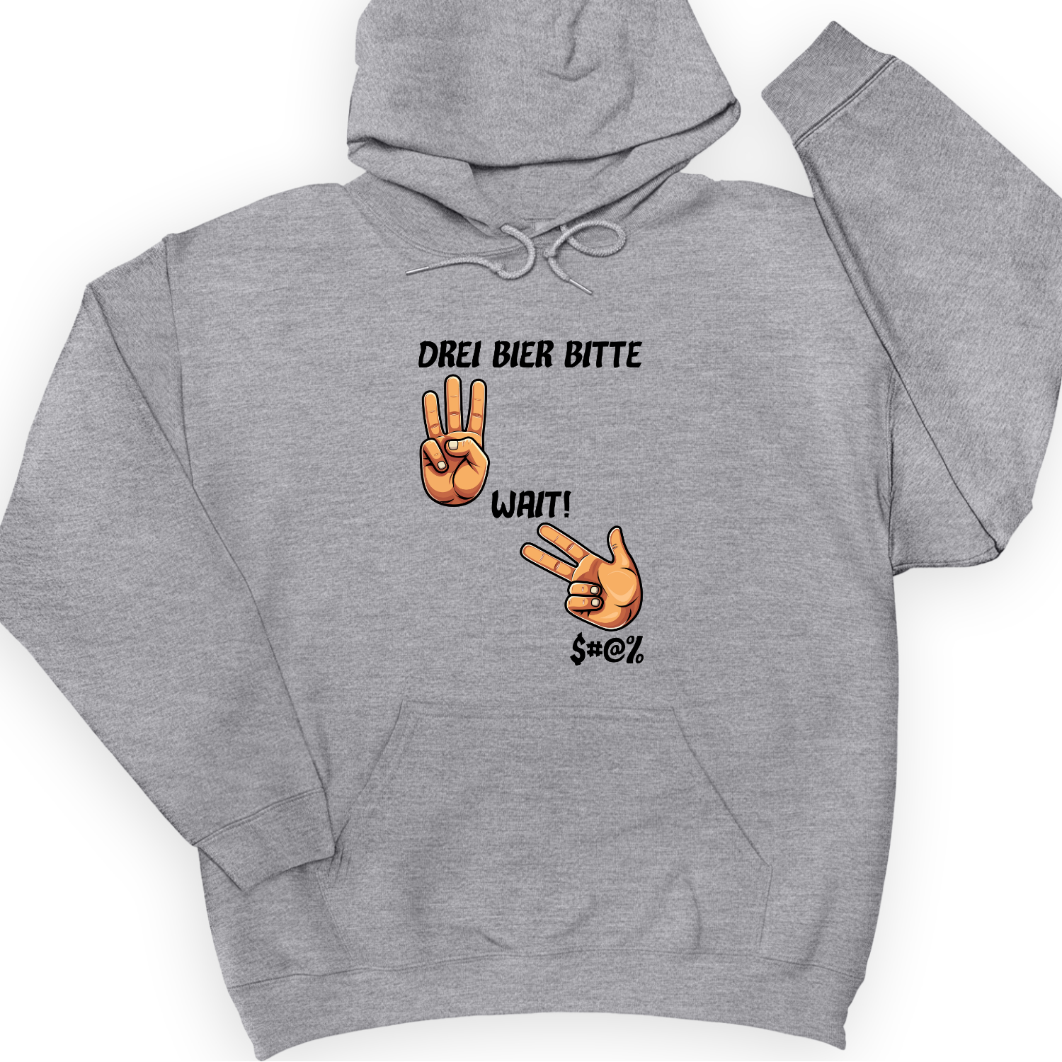 3 Beers Hoodie Sport Grey / S