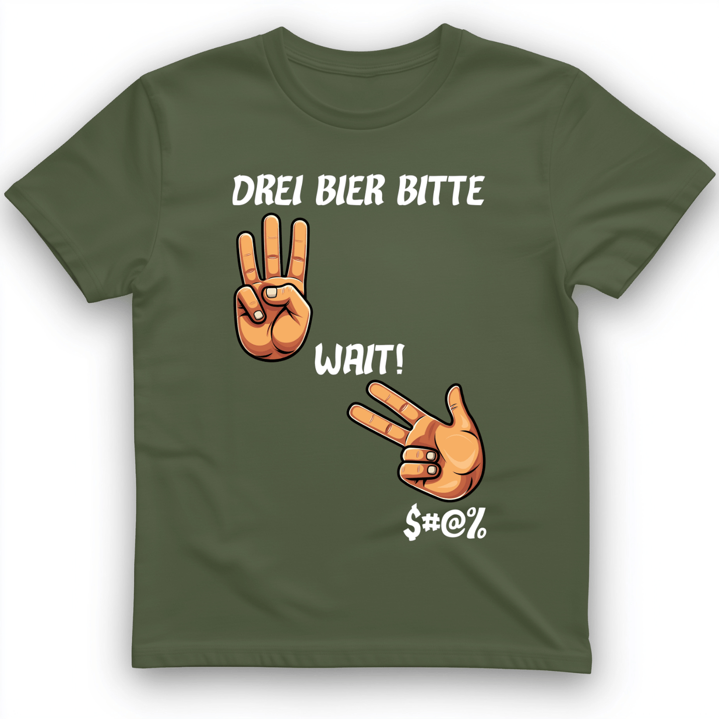 3 Beers T-Shirt Military Green / S