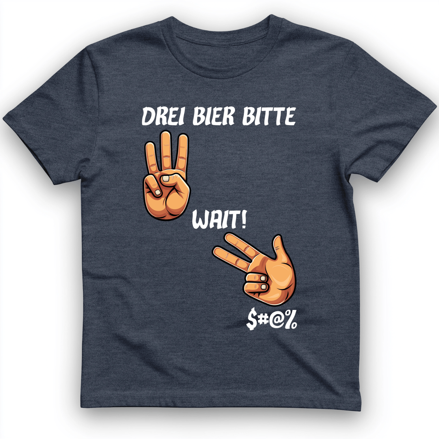 3 Beers T-Shirt Heather Navy / S