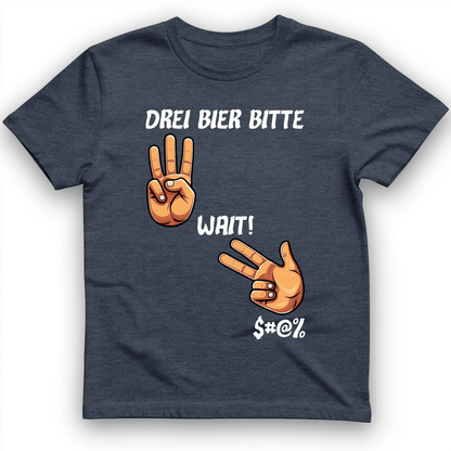 3 Beers T-Shirt Heather Navy / S