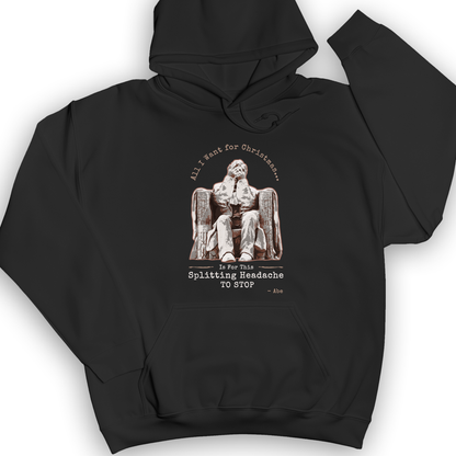 Abe Lincoln Christmas Hoodie Black / S