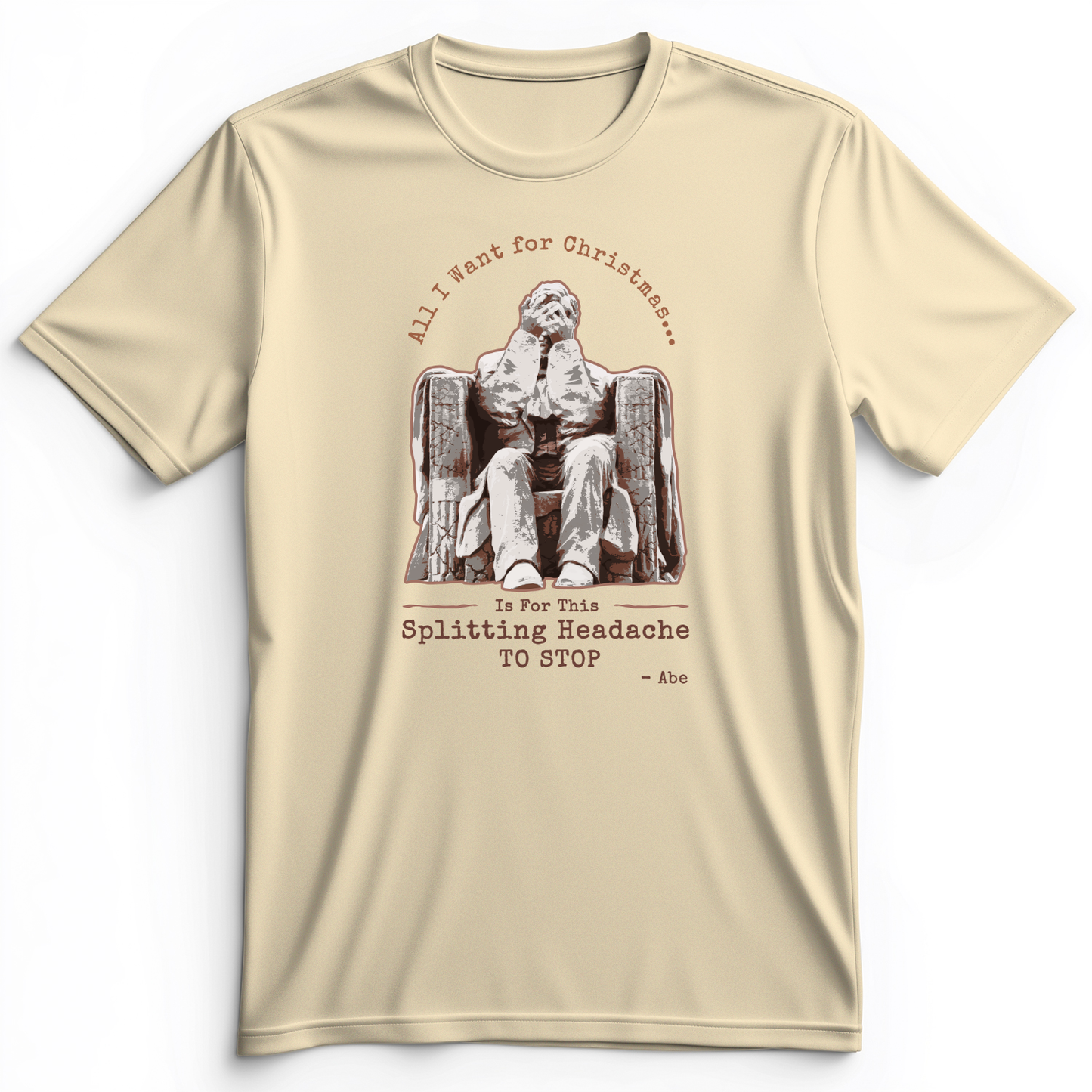 Abe Lincoln Christmas Premium Tee Natural / S