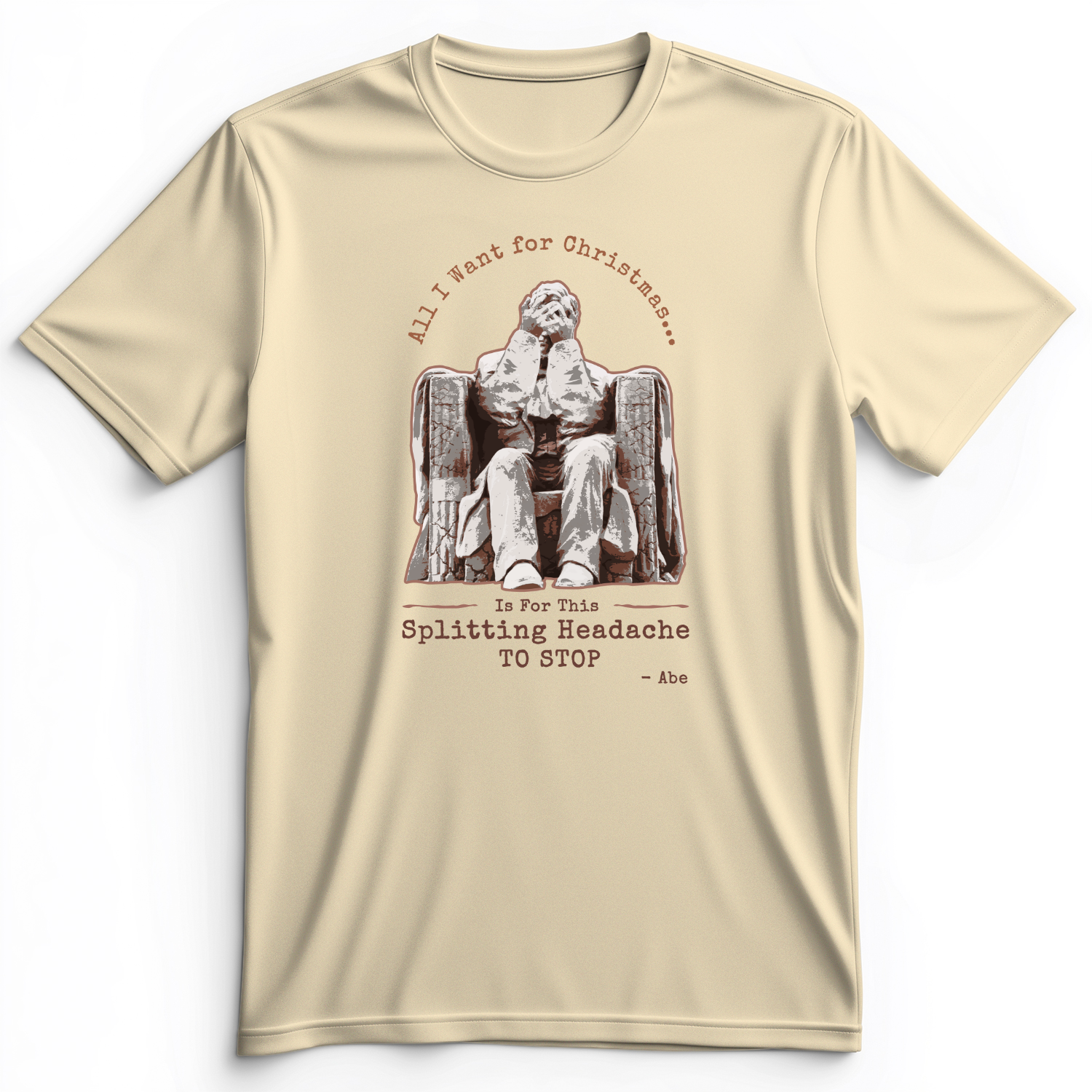 Abe Lincoln Christmas Premium Tee Natural / S