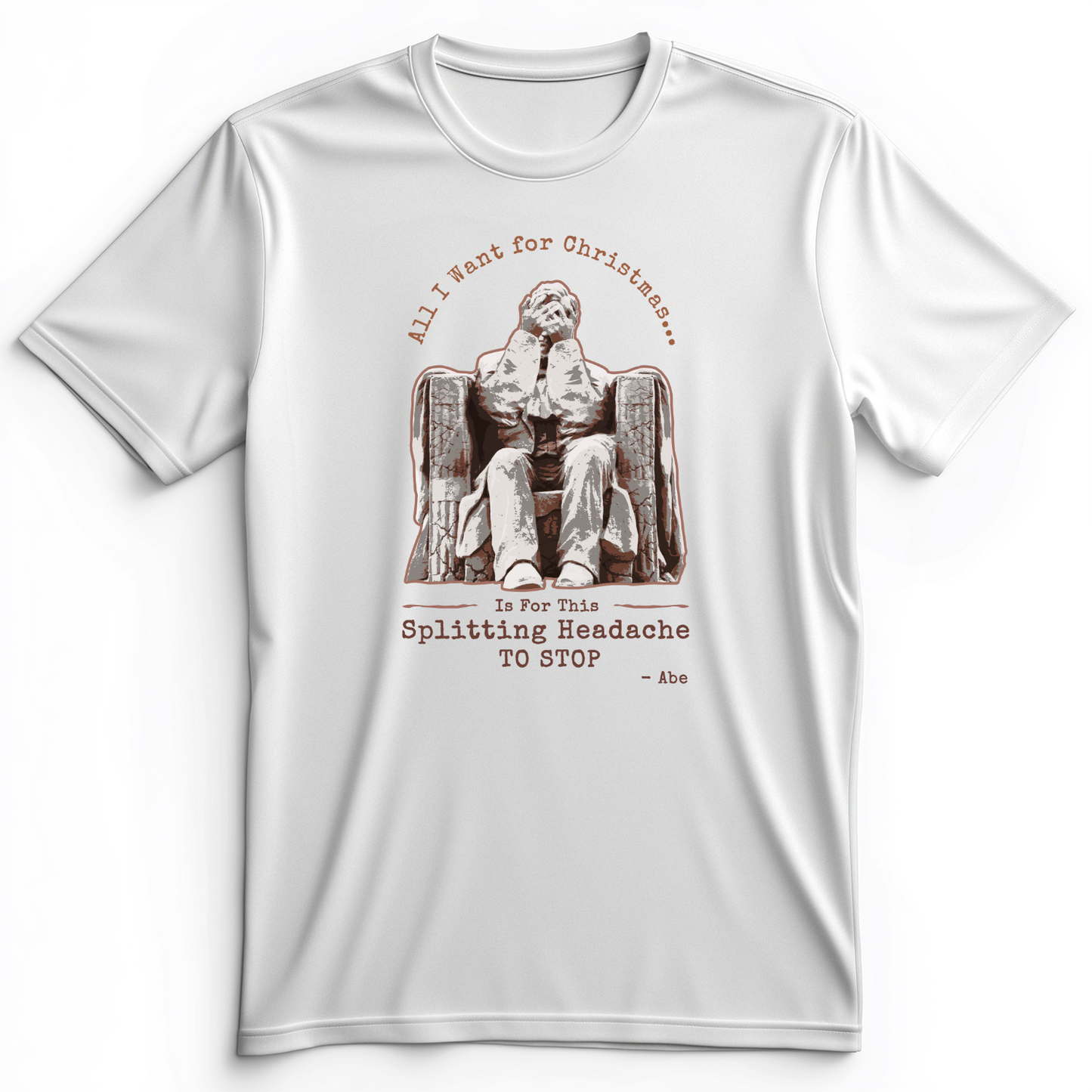 Abe Lincoln Christmas Premium Tee White / S