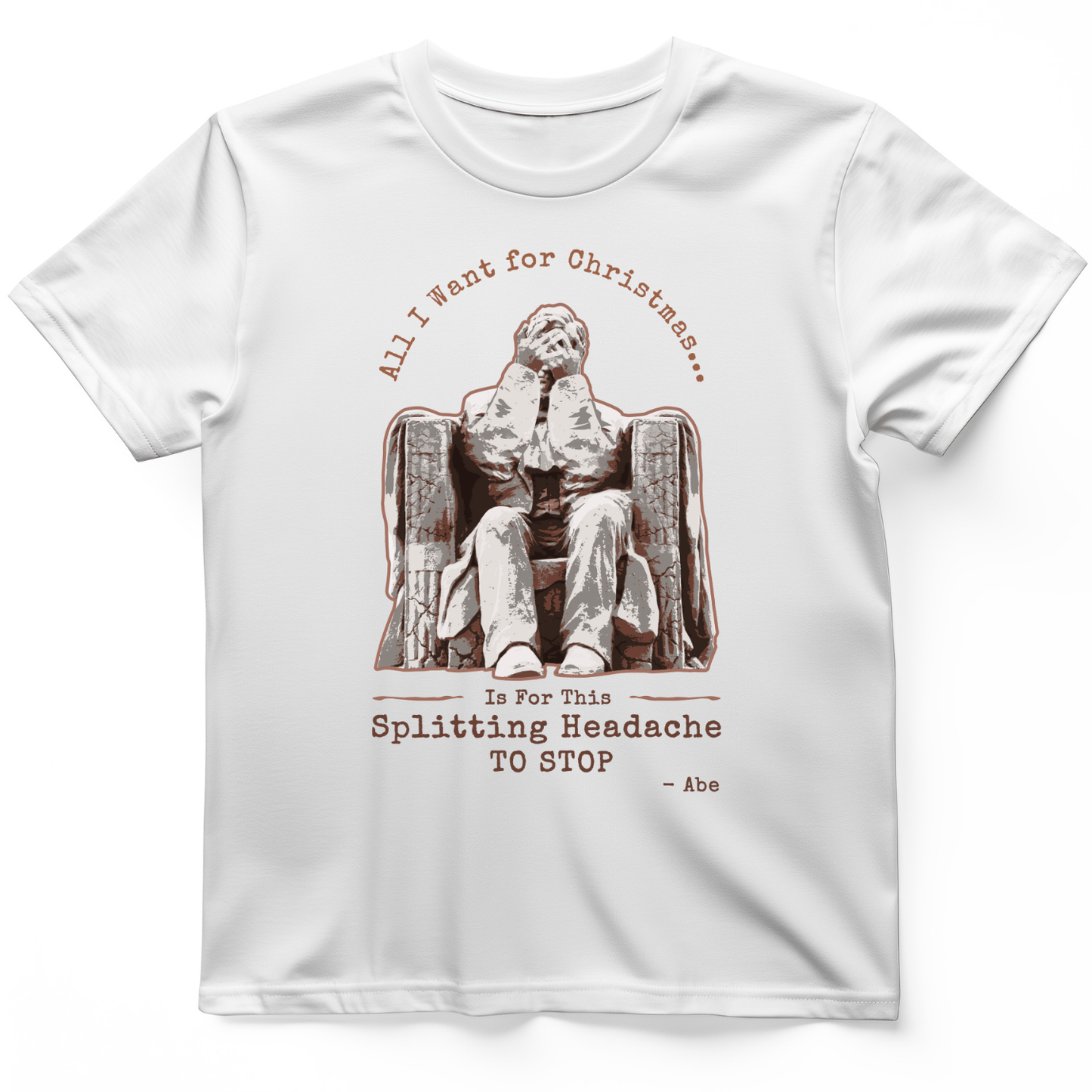 Abe Lincoln Christmas T-Shirt White / S