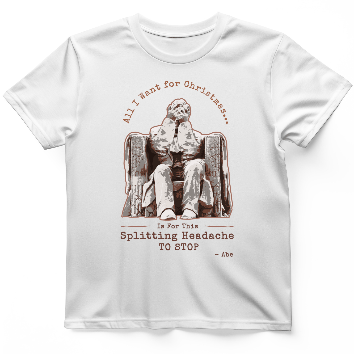 Abe Lincoln Christmas T-Shirt White / S