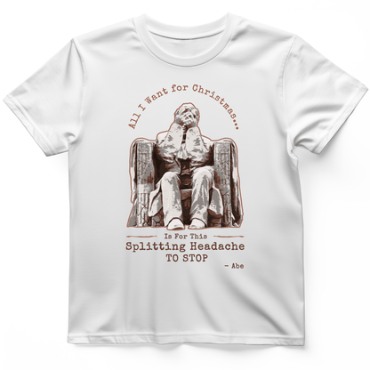 Abe Lincoln Christmas T-Shirt White / S
