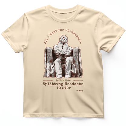 Abe Lincoln Christmas T-Shirt Natural / S