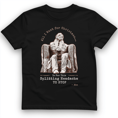 Abe Lincoln Christmas T-Shirt Black / S