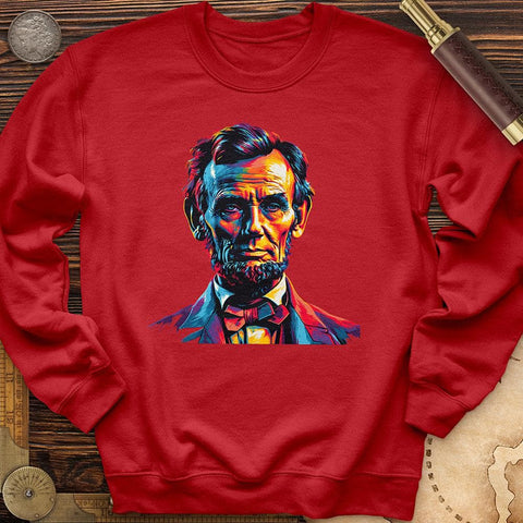 Abe Lincoln Vibrant Crewneck Red / S
