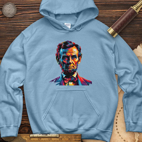Abe Lincoln Vibrant Hoodie Light Blue / S