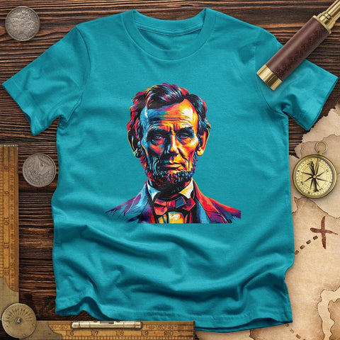 Abe Lincoln Vibrant T-Shirt Tropical Blue / S