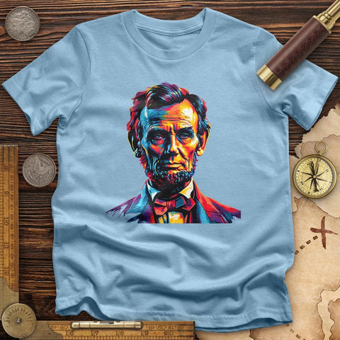Abe Lincoln Vibrant T-Shirt Light Blue / S