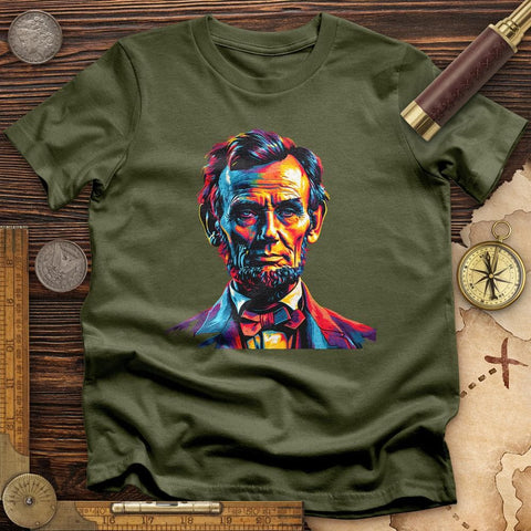 Abe Lincoln Vibrant T-Shirt Military Green / S