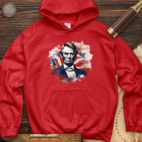 Abraham Lincoln Hoodie Red / S