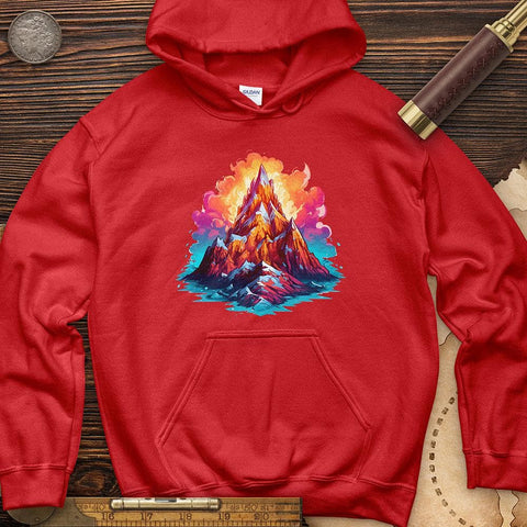 Abstract Olympus Hoodie Red / S
