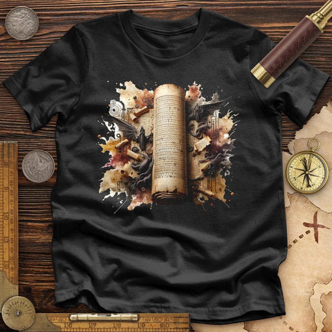 Aged Parchment Scroll High Quality Tee