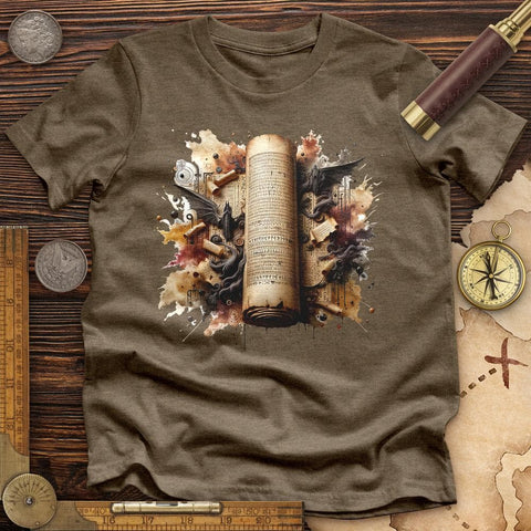 Aged Parchment Scroll High Quality Tee