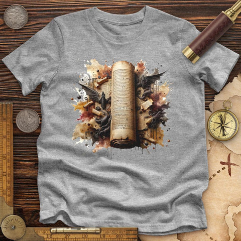 Aged Parchment Scroll High Quality Tee