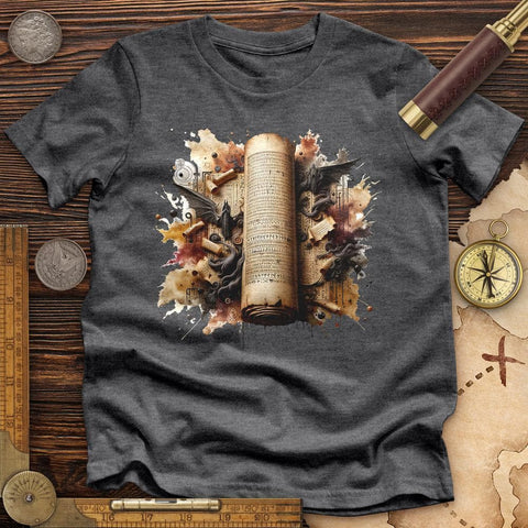 Aged Parchment Scroll High Quality Tee