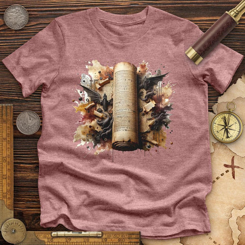 Aged Parchment Scroll Premium QualityTee Heather Mauve / S