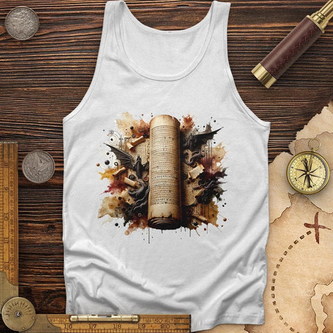 Aged Parchment Scroll Tank White / XS