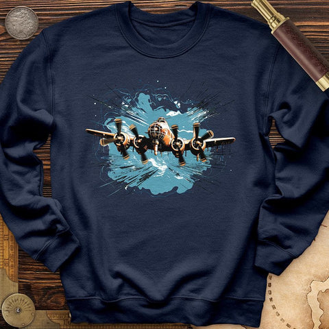 Airplane Flying Crewneck Navy / S