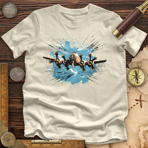 Airplane Flying High Quality Tee Natural / S