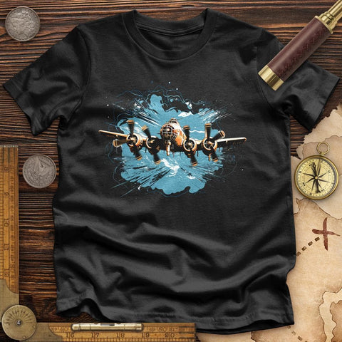 Airplane Flying High Quality Tee Black / S