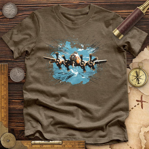 Airplane Flying High Quality Tee Heather Olive / S