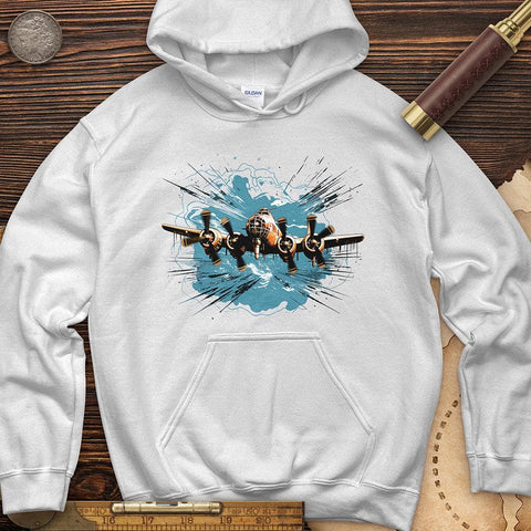 Airplane Flying Hoodie White / S