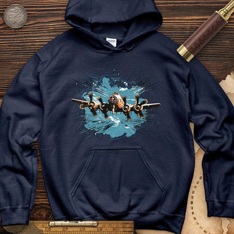 Airplane Flying Hoodie Navy / S