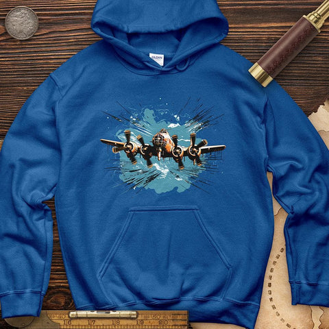 Airplane Flying Hoodie Royal / S