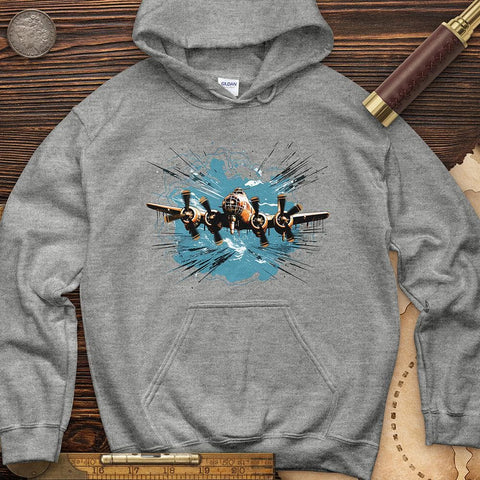 Airplane Flying Hoodie Sport Grey / S