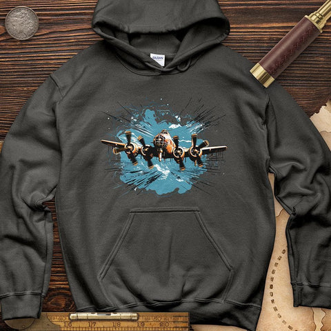 Airplane Flying Hoodie Charcoal / S