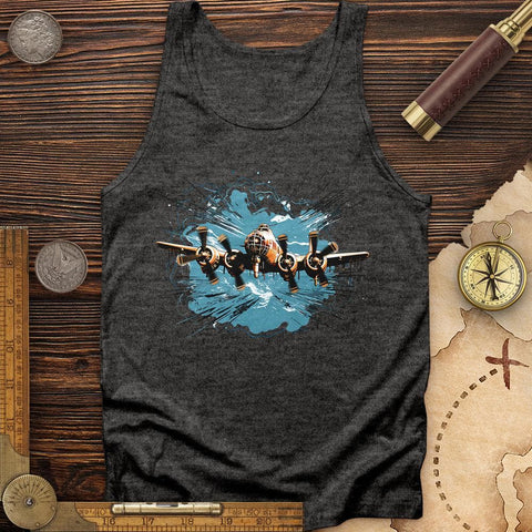 Airplane Flying Tank Charcoal Black TriBlend / XS