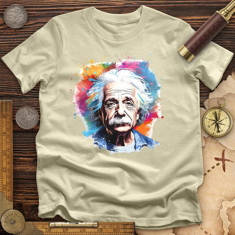 Albert Einstein Colored T-Shirt Natural / S