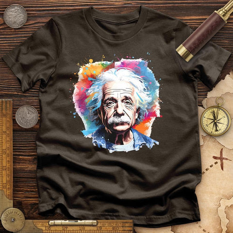 Albert Einstein Colored T-Shirt Dark Chocolate / S