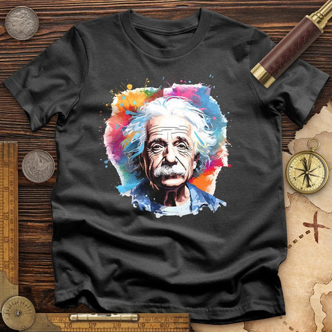 Albert Einstein Colored T-Shirt Charcoal / S