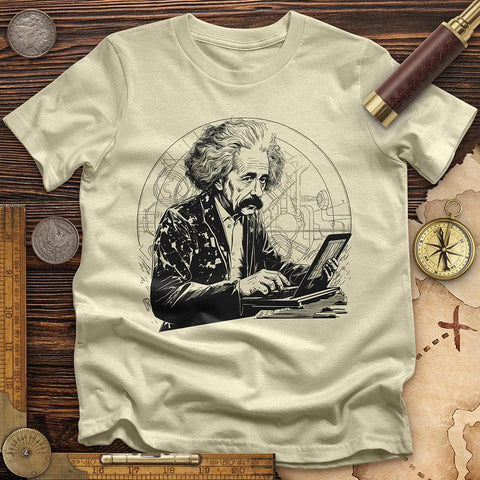 Albert Einstein Laptop T-Shirt Natural / S
