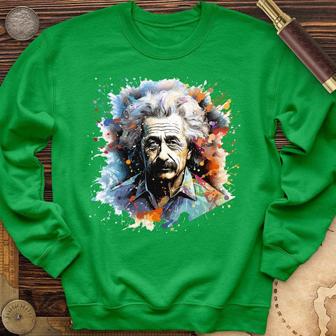 Albert Einstein Splash Crewneck Irish Green / S