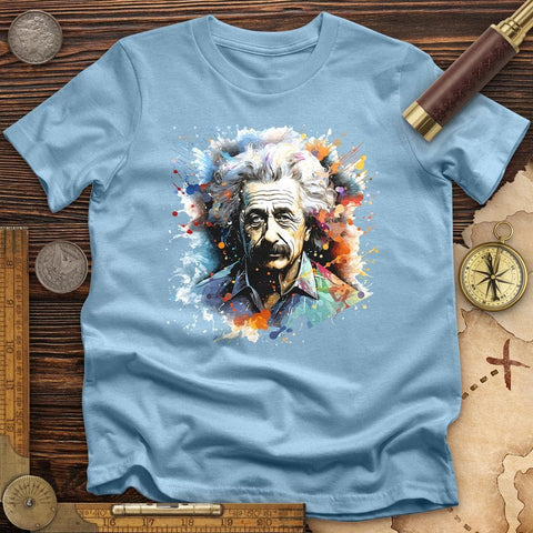 Albert Einstein Splash T-Shirt Light Blue / S